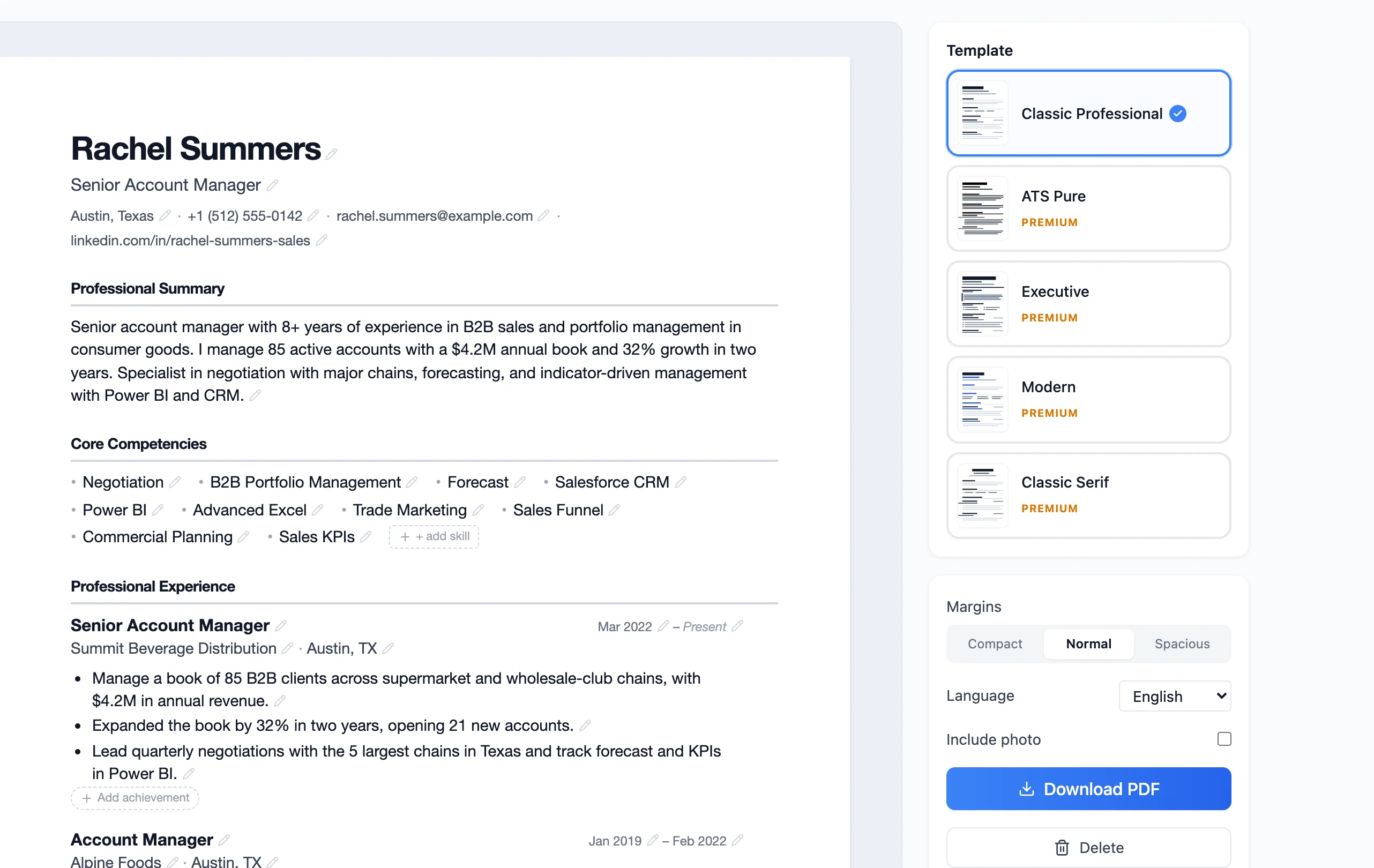CV Builder